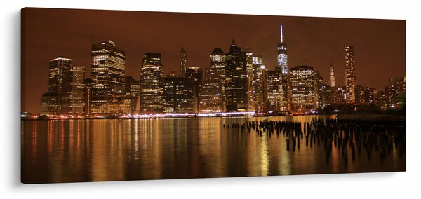 Éjszakai város képe (120x50 cm)
