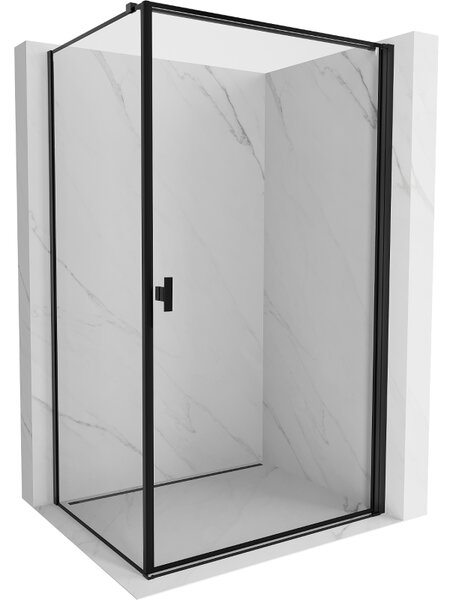 Mexen Mist-B kifelé nyíló zuhanykabin jobb 70 x 100 cm, fekete keret, fekete - 8A2T-070-100-70-70-P