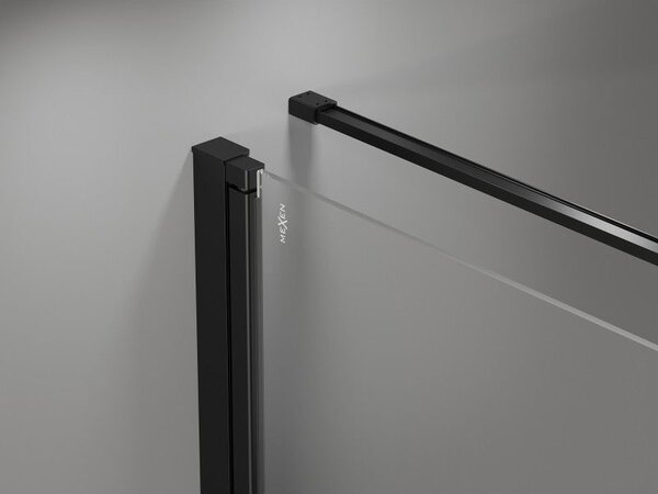 Mexen Mist-B kifelé nyíló zuhanykabin jobb 70 x 100 cm, fekete keret, fekete - 8A2T-070-100-70-70-P