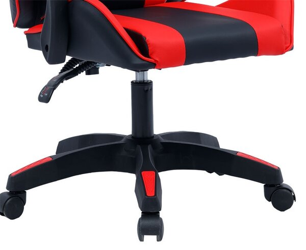 Gaming szék William, fekete-piros műbőr