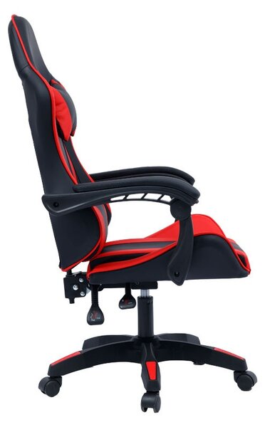 Gaming szék William, fekete-piros műbőr