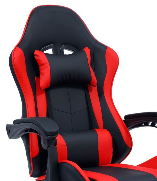 Gaming szék William, fekete-piros műbőr