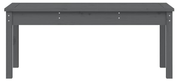 Szürke tömör fenyőfa kerti pad 109x44x45 cm