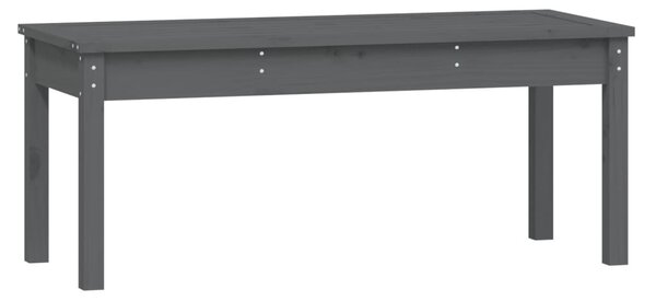 Szürke tömör fenyőfa kerti pad 109x44x45 cm