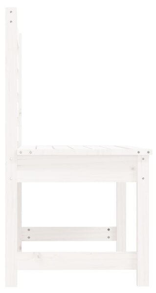 Fehér tömör fenyőfa kerti pad 109 cm