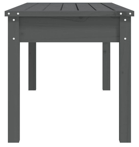 Szürke tömör fenyőfa kerti pad 109x44x45 cm