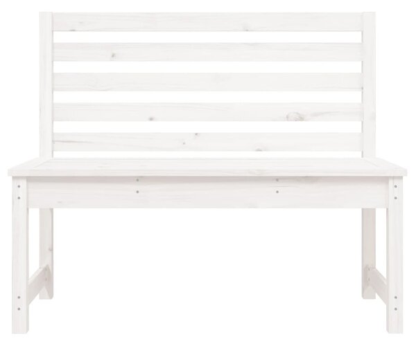 Fehér tömör fenyőfa kerti pad 109 cm