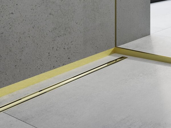 Mexen Line-B elülső zuhanytálca profil 130 cm, arany kefélt - 185503130U