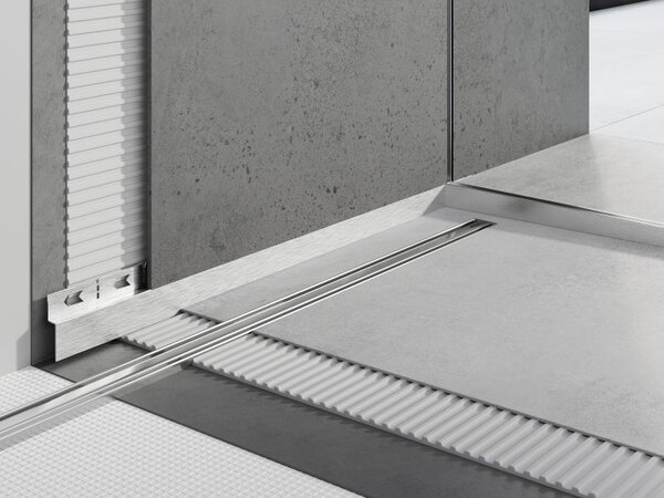 Mexen Line-B elülső zuhanytálca szegély 130 cm, inox - 181003130U