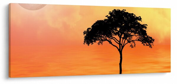 Kép egy fáról naplementekor (120x50 cm)