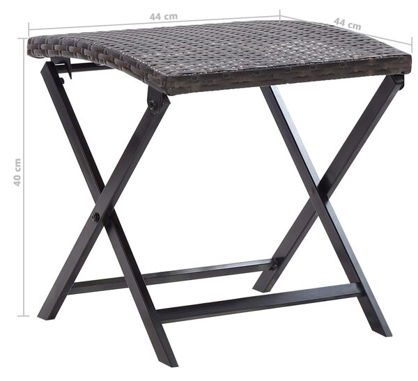Barna összecsukható polyrattan ülőke