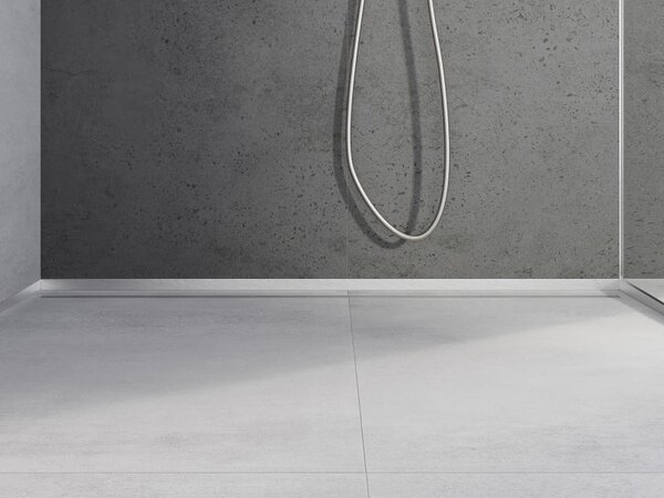 Mexen Line-B elülső zuhanytálca szegély 130 cm, inox - 181003130U