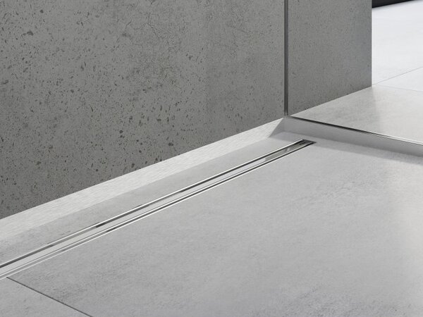 Mexen Line-B elülső zuhanytálca szegély 130 cm, inox - 181003130U