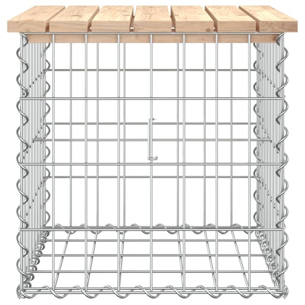 Tömör fenyőfa gabion kerti pad 43x44x42 cm