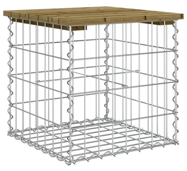 Impregnált fenyőfa gabion kerti pad 43 x 44 x 42 cm