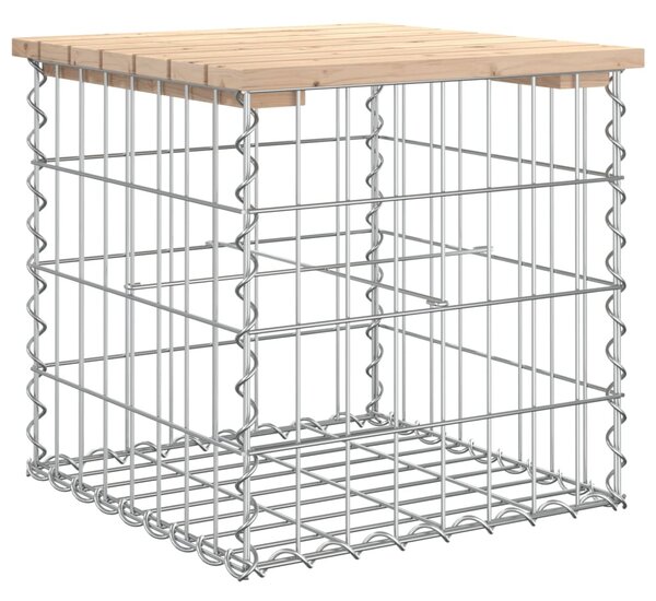 Tömör fenyőfa gabion kerti pad 43x44x42 cm
