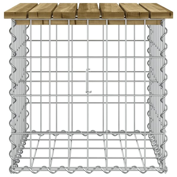 Impregnált fenyőfa gabion kerti pad 43 x 44 x 42 cm