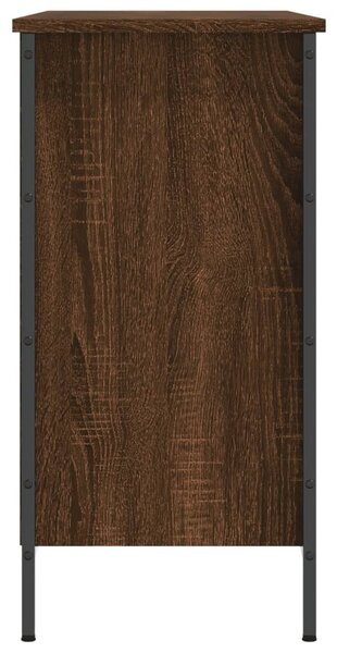 Barna tölgyszínű szerelt fa cipősszekrény 100x35x70 cm