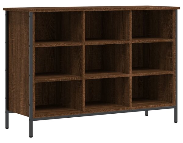 Barna tölgyszínű szerelt fa cipősszekrény 100x35x70 cm