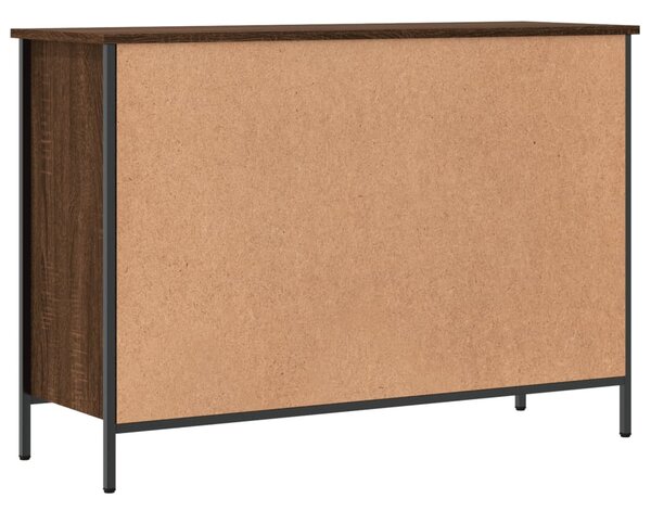 Barna tölgyszínű szerelt fa cipősszekrény 100x35x70 cm