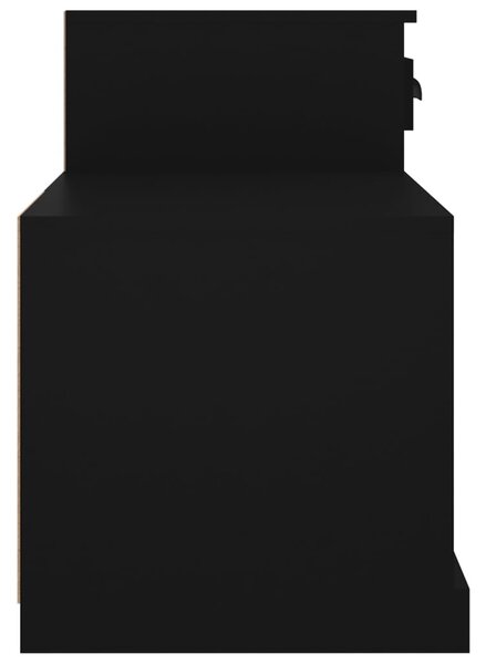 Fekete szerelt fa cipősszekrény 100x42x60 cm