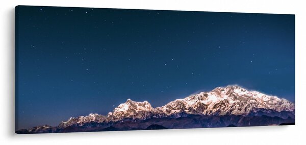 A hegyek és az éjszakai égbolt képe (120x50 cm)