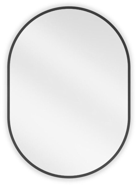 Mexen Loft ovális fürdőszobai tükör 70 x 50 cm, fekete keret - 9851-070-050-000-70