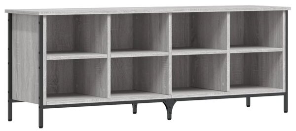 Szürke sonoma színű szerelt fa cipőszekrény 131x35x50 cm