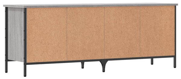 Szürke sonoma színű szerelt fa cipőszekrény 131x35x50 cm