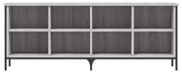 Szürke sonoma színű szerelt fa cipőszekrény 131x35x50 cm