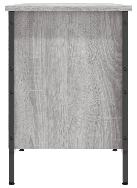 Szürke sonoma színű szerelt fa cipőszekrény 131x35x50 cm