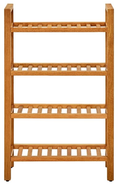 Tömör tölgyfa cipőtartó 4 polccal 50 x 27 x 80 cm