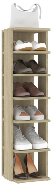 2 db sonoma tölgy színű cipősszekrény 27,5 x 27 x 102 cm