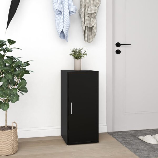 2 db fekete forgácslap cipősszekrény 32 x 35 x 70 cm