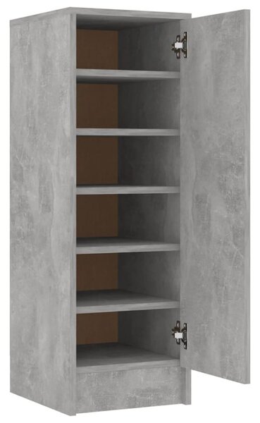 Betonszürke szerelt fa cipősszekrény 32 x 35 x 92 cm