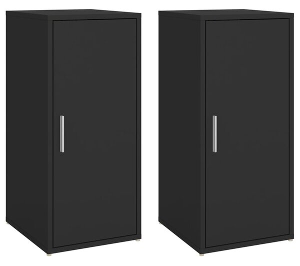 2 db fekete forgácslap cipősszekrény 32 x 35 x 70 cm