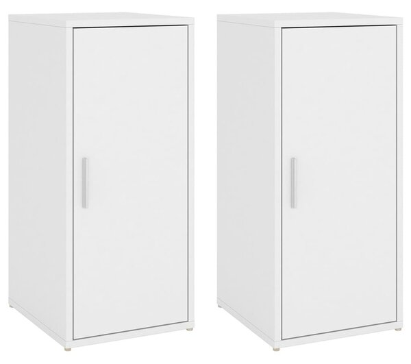 2 db fehér forgácslap cipősszekrény 32 x 35 x 70 cm