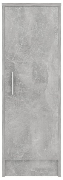 Betonszürke szerelt fa cipősszekrény 32 x 35 x 92 cm