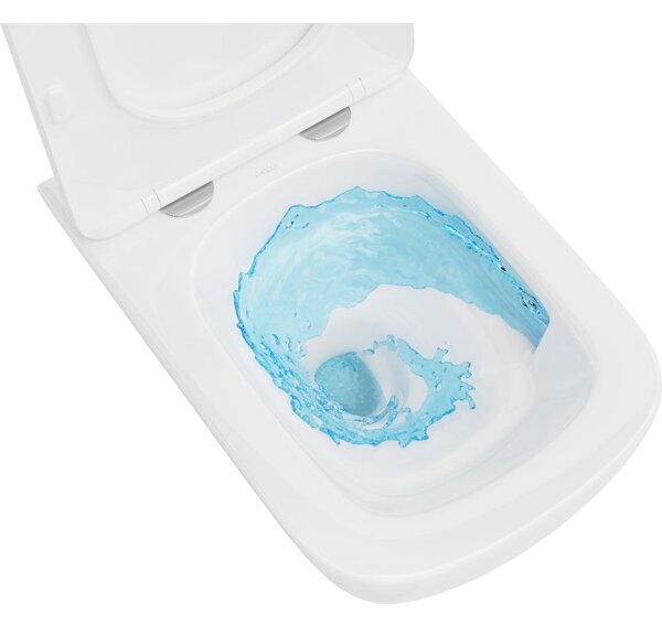 Mexen Timo Rimless Tornado wc csésze lassan záródó, slim duroplast ülőkével, fényes fehér - 30650200T