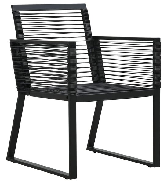 7 részes fekete PVC rattan kültéri étkezőgarnitúra