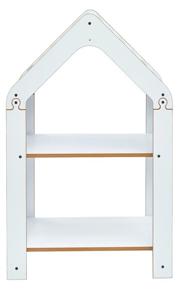 Montessori polc, Zoilen, mdf, fehér, kék, 57x34x70 cm