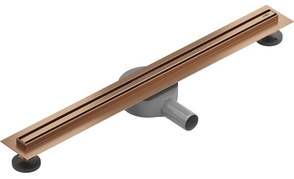 Mexen Flat 360° Slim zuhanyfolyóka 60 cm, matt réz, 1C41060