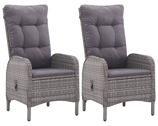3 részes szürke polyrattan és üveg kerti bisztrószett