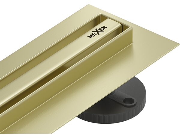 Mexen Flat 360° Slim zuhanylefolyó 50 cm, matt arany, 1A41050