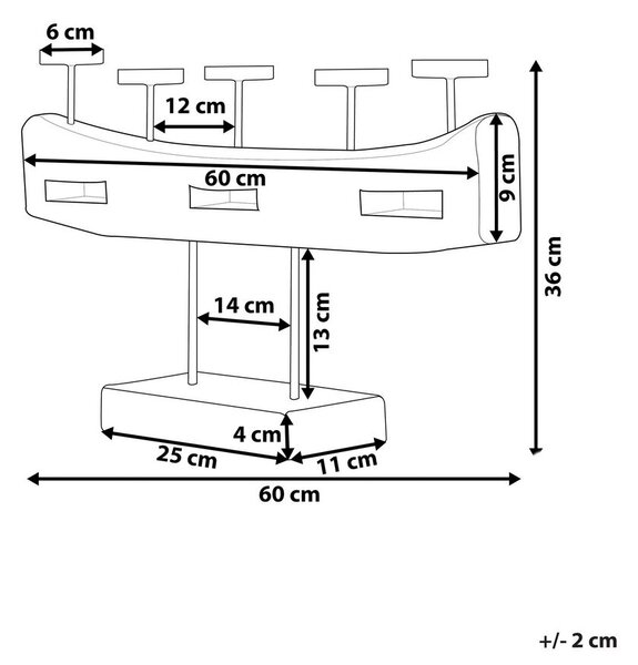Gyertyatartó GUATEMALA Fenyő 36 cm Barna