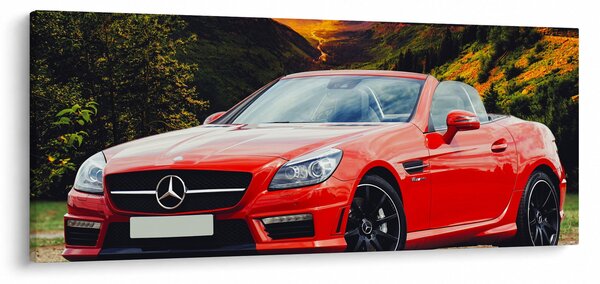 Kép - piros Mercedes (120x50 cm)
