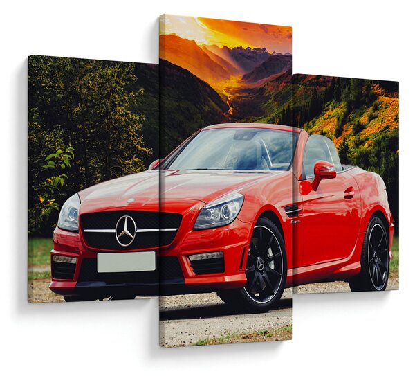 Kép - piros Mercedes (90x60 cm)