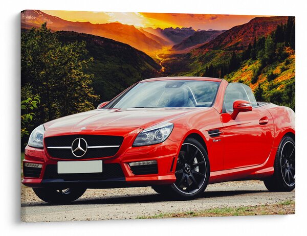 Kép - piros Mercedes (70x50 cm)