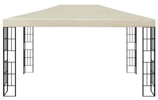 Krémszínű pavilon LED fényfüzérrel 3 x 4 m