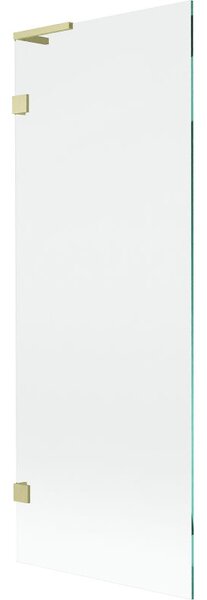 Mexen Lunar L fürdőkádparaván 1-szárnyú 70 x 150 cm, átlátszó, arany kefe - 897L-070-000-55-00
